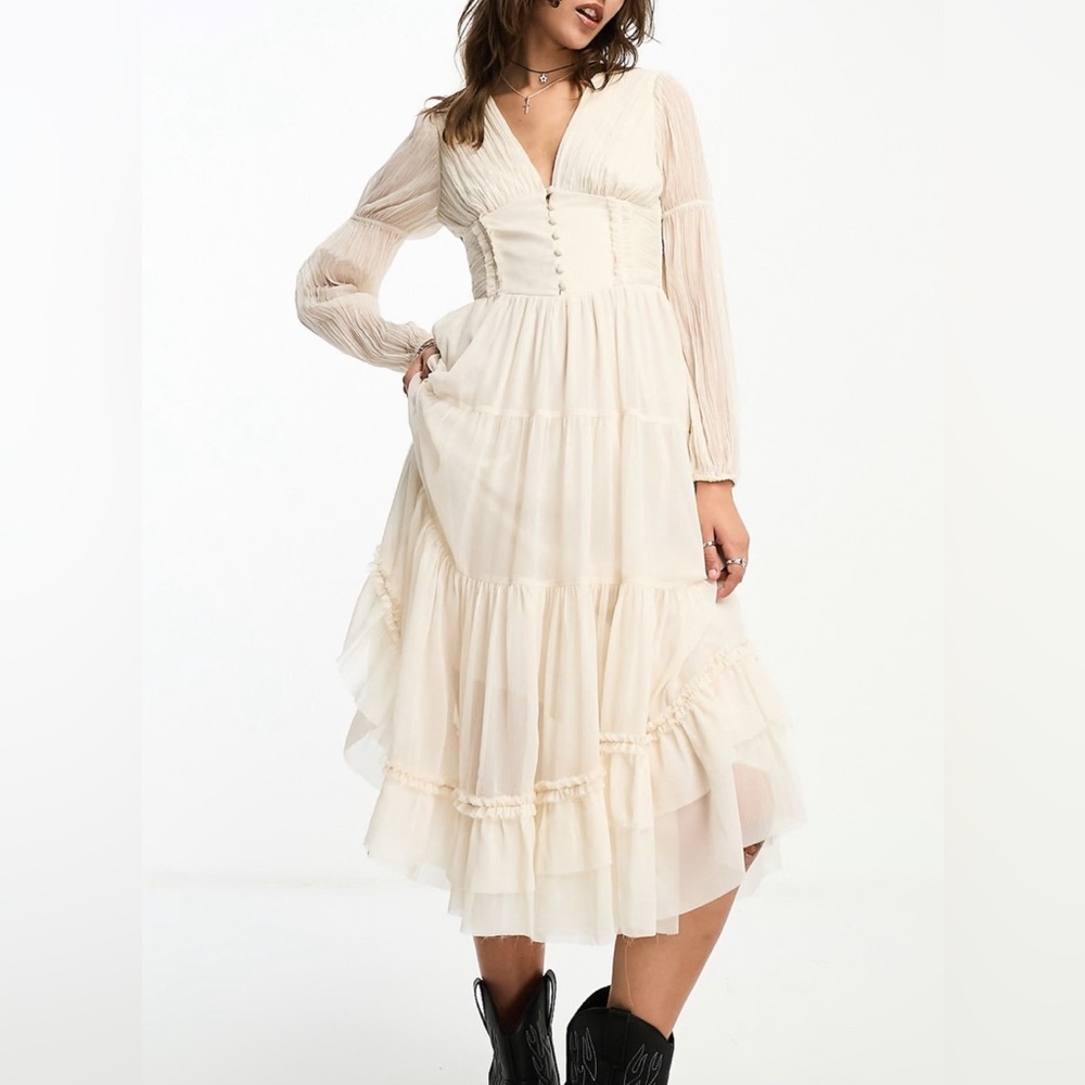 ISO Reclaimed Vintage Winter Maxi Dress